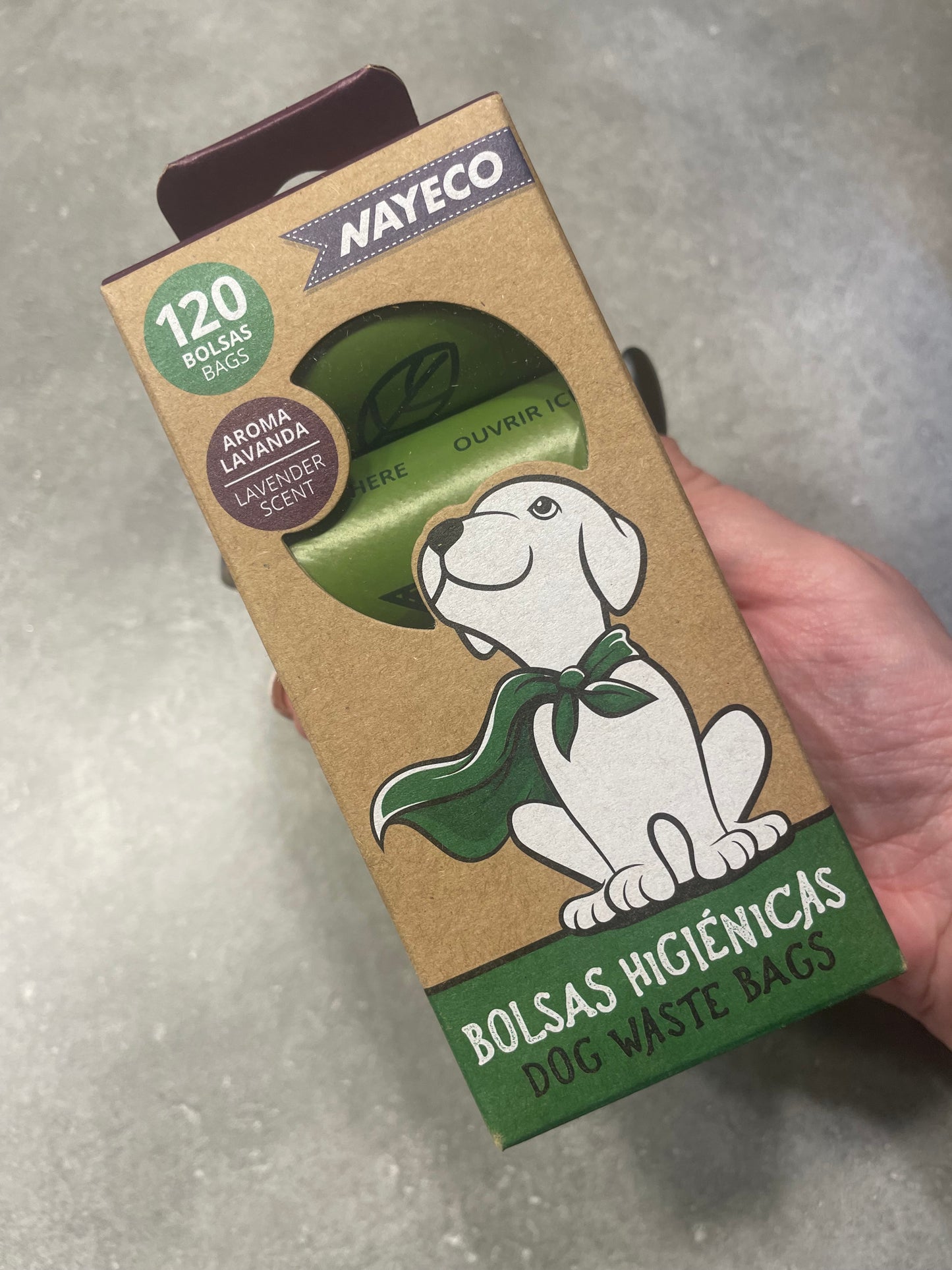 Sachets hygiéniques parfumés à la lavande pour chiens 120 unités