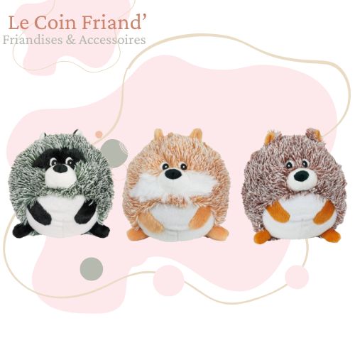 Peluches hérisson pour chien 14 cm