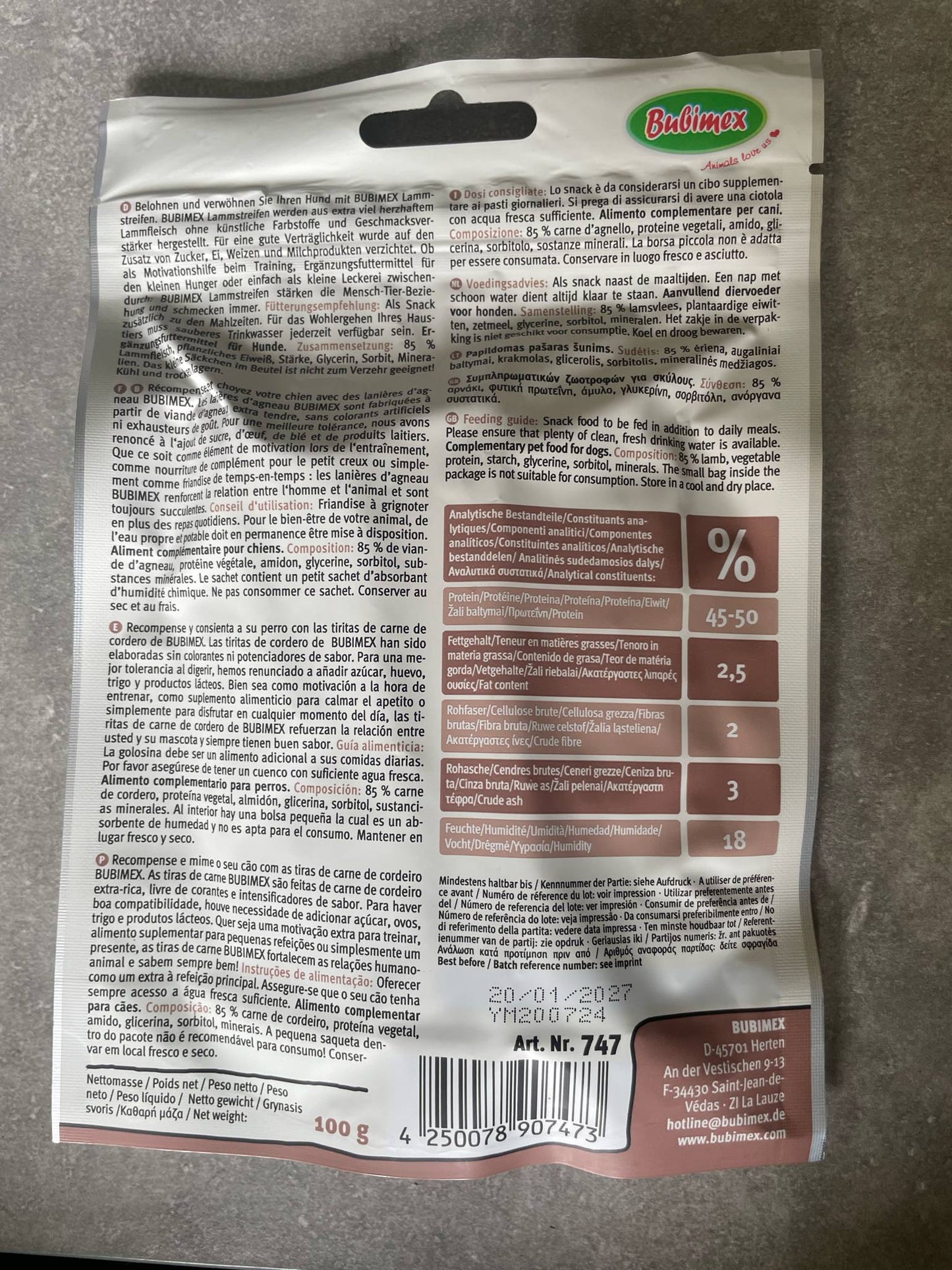 Lanières agneau 100g